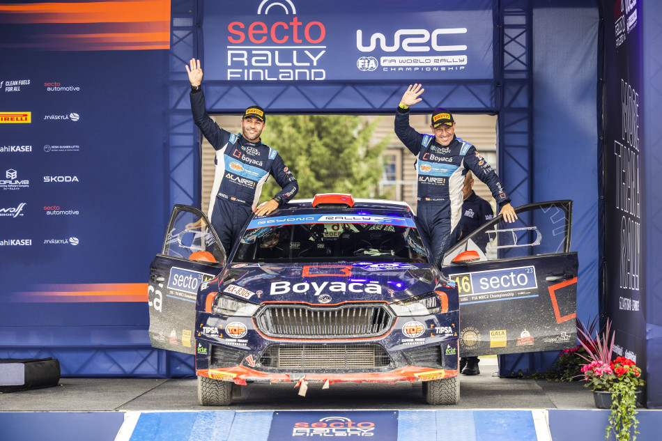 2023 WRC - Secto Rally Finland - WRC Masters Cup winners Alexander Villanueva and José Murado (photo Nikos Katikis / DPPI)