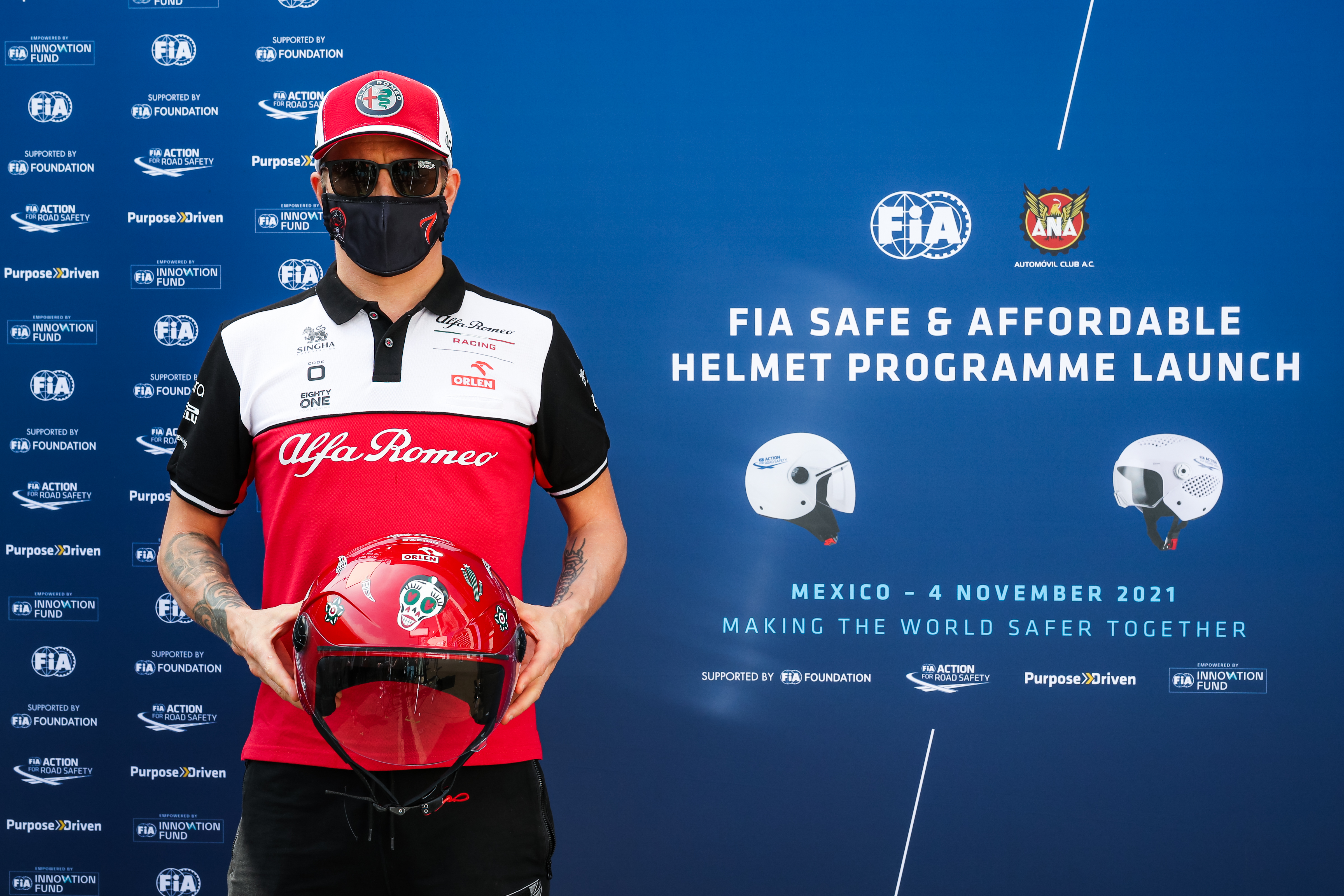 F1 drivers in Mexico with their own customized FIA Safe & affordable helmet  | Federation Internationale de l'Automobile