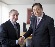 FIA President Jean Todt and IFRC President Tadateru Konoé