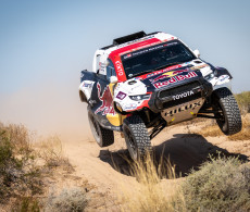 Nasser AL-ATTIYAH Nasser (qat), Mathieu BAUMEL (fra), Toyota Gazoo Racing, Toyota GR DKR Hilux, FIA W2RC, action during the Stage 5 of the Sonora Rally 2023, 3rd round of the 2023 World Rally-Raid Championship, Mexico - Photo Julien Delfosse / DPPI