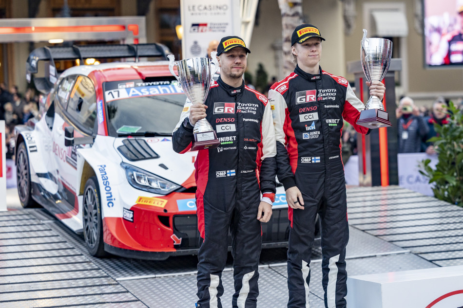 2023 WRC - Rallye Monte-Carlo - Final podium K. Rovanperä/J. Halttunen (photo DPPI)