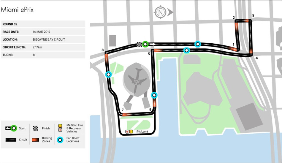 Miami ePrix Circuit Map