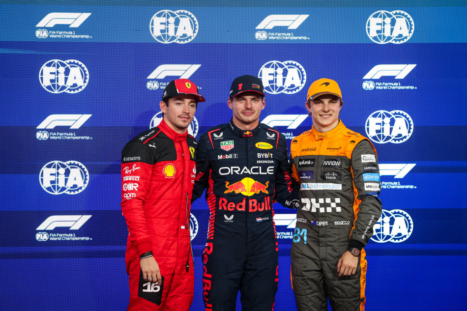 F1 Verstappen on pole in Abu Dhabi ahead of Leclerc and Piastri