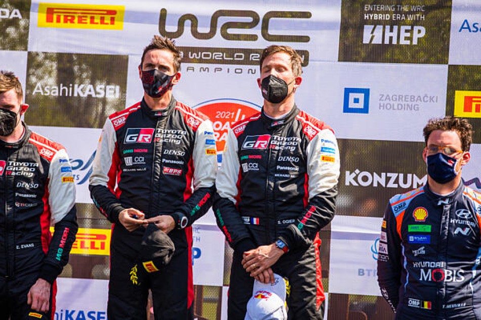 2021 Rally Croatia - Final Podium - Seb Ogier & Julien Ingrassia