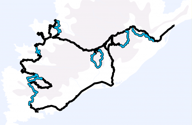 2015 Tour de Corse - Stage Map